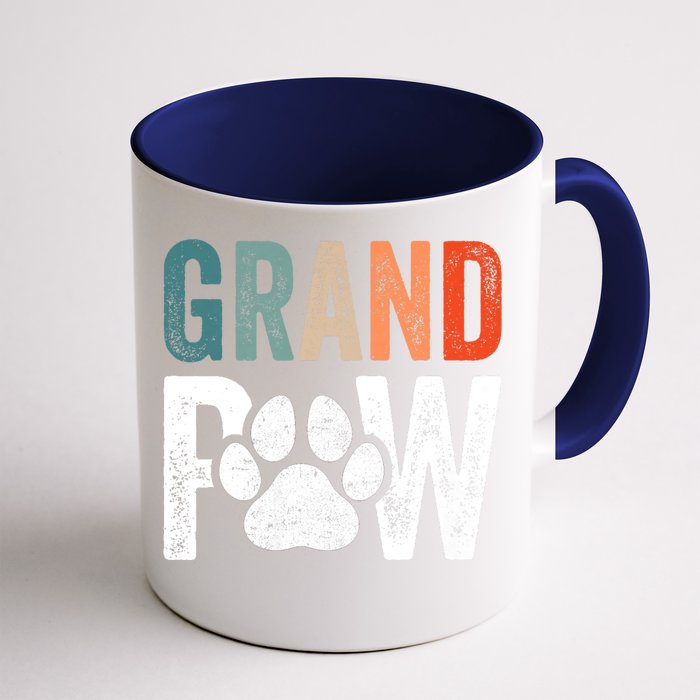 Grandpaw Dog Grandpa FatherS Day Family Grandkids Front & Back Coffee Mug