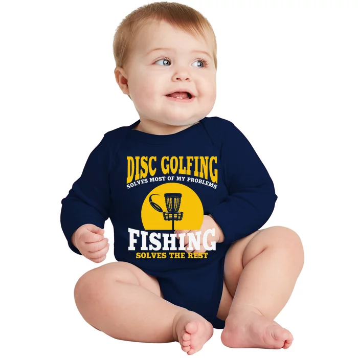 Great Disc Golf And Fishing Gift Baby Long Sleeve Bodysuit