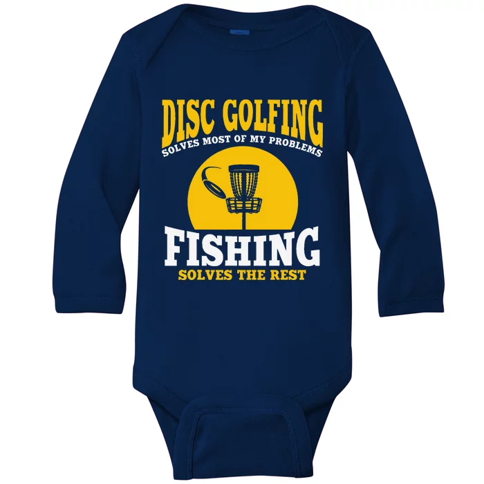 Great Disc Golf And Fishing Gift Baby Long Sleeve Bodysuit