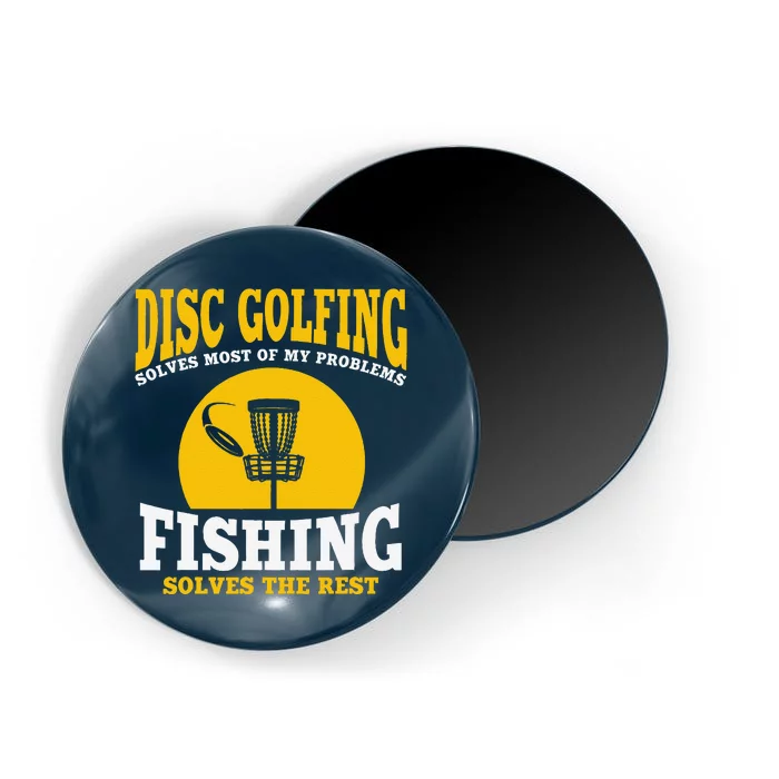 Great Disc Golf And Fishing Gift Magnet