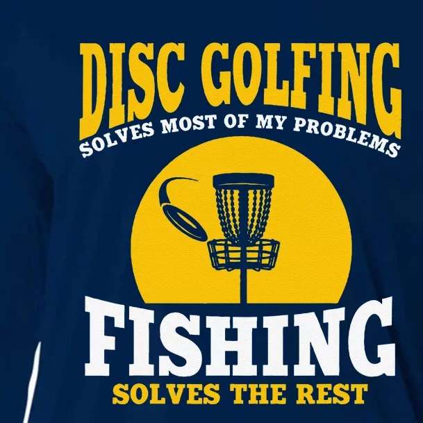 Great Disc Golf And Fishing Gift Cooling Performance Long Sleeve Crew