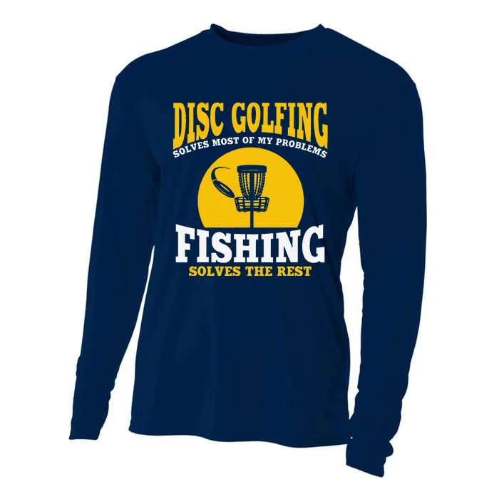 Great Disc Golf And Fishing Gift Cooling Performance Long Sleeve Crew