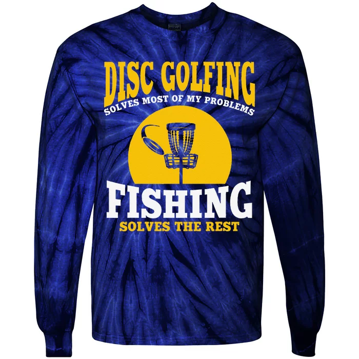 Great Disc Golf And Fishing Gift Tie-Dye Long Sleeve Shirt