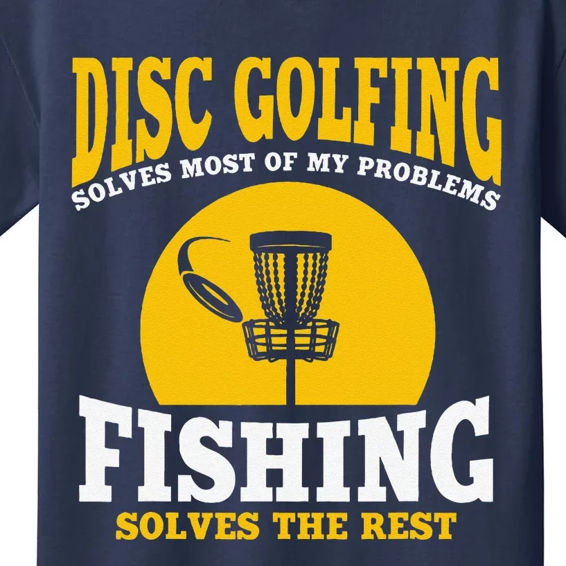 Great Disc Golf And Fishing Gift Kids T-Shirt