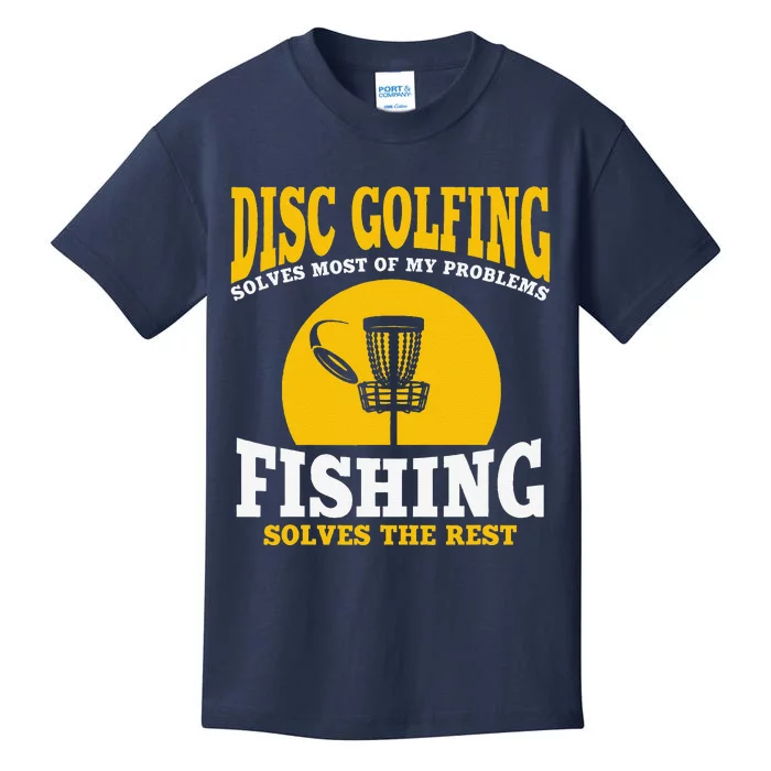 Great Disc Golf And Fishing Gift Kids T-Shirt