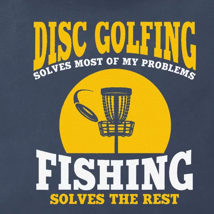 Great Disc Golf And Fishing Gift Zip Tote Bag