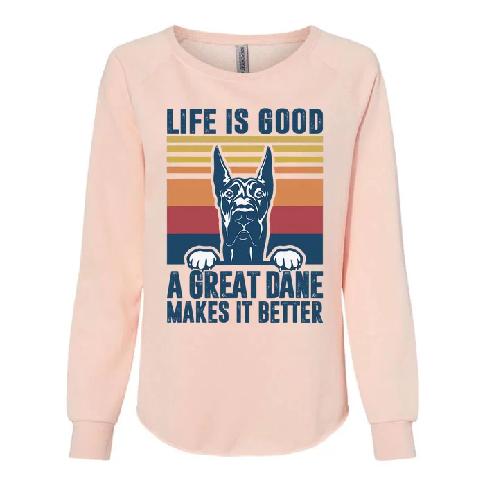 Great Dane Gifts For  Great Dane Dog Dad Mom Womens California Wash Sweatshirt