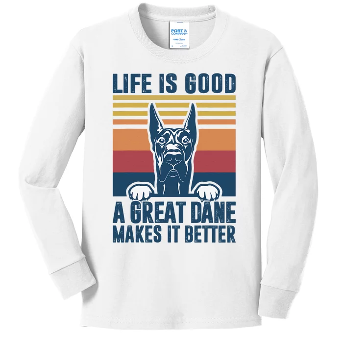 Great Dane Gifts For  Great Dane Dog Dad Mom Kids Long Sleeve Shirt