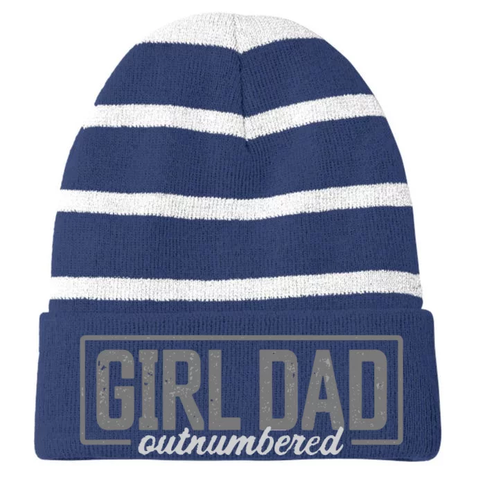 Girl Dad Striped Beanie with Solid Band