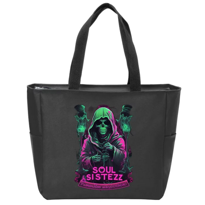 Ghost Design Zip Tote Bag