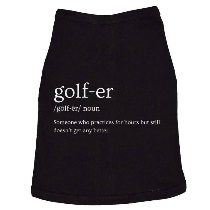 Golfer Definition Golf Doggie Tank