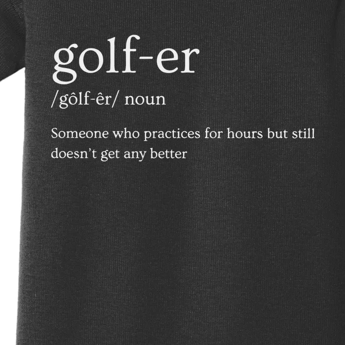 Golfer Definition Golf Baby Bodysuit