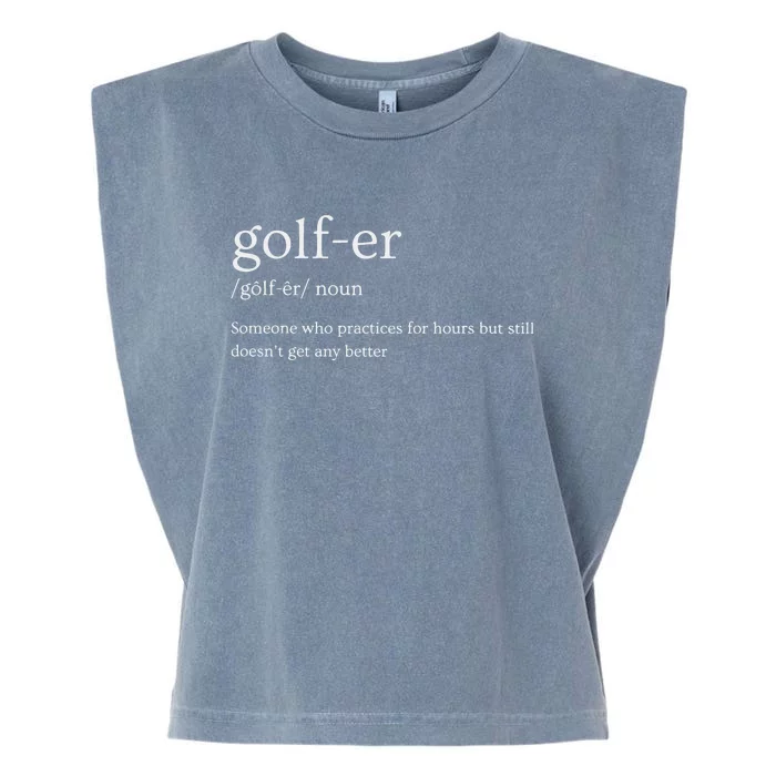 Golfer Definition Golf Garment-Dyed Women's Muscle Tee