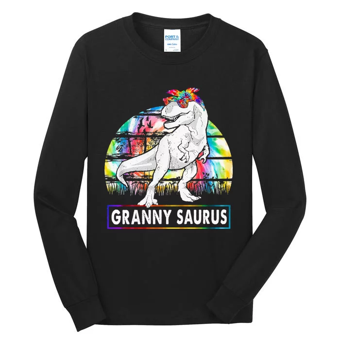 Grannysaurus Dinosaur Granny Saurus Family Matching Tall Long Sleeve T-Shirt