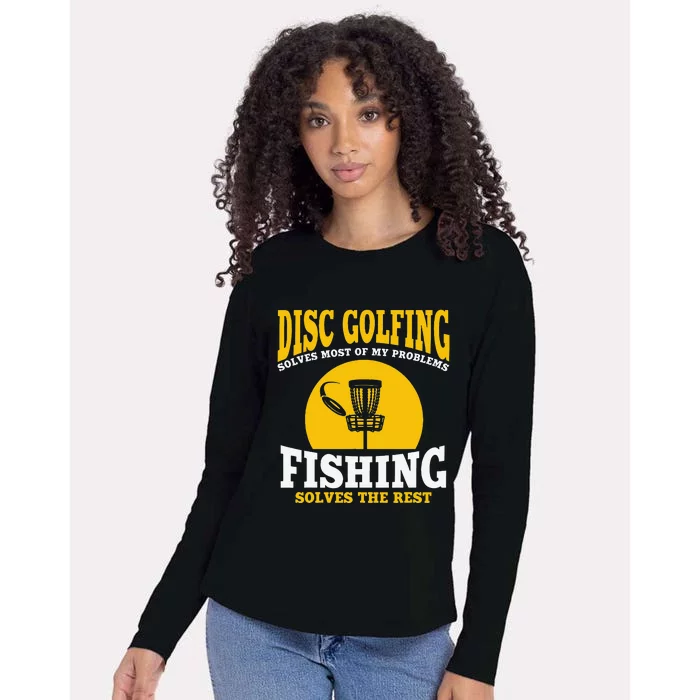 Great Disc Golf And Fishing Gift Womens Cotton Relaxed Long Sleeve T-Shirt