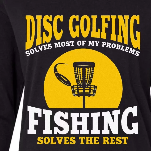 Great Disc Golf And Fishing Gift Womens Cotton Relaxed Long Sleeve T-Shirt