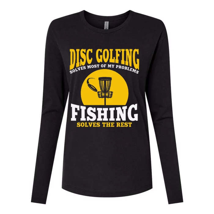 Great Disc Golf And Fishing Gift Womens Cotton Relaxed Long Sleeve T-Shirt