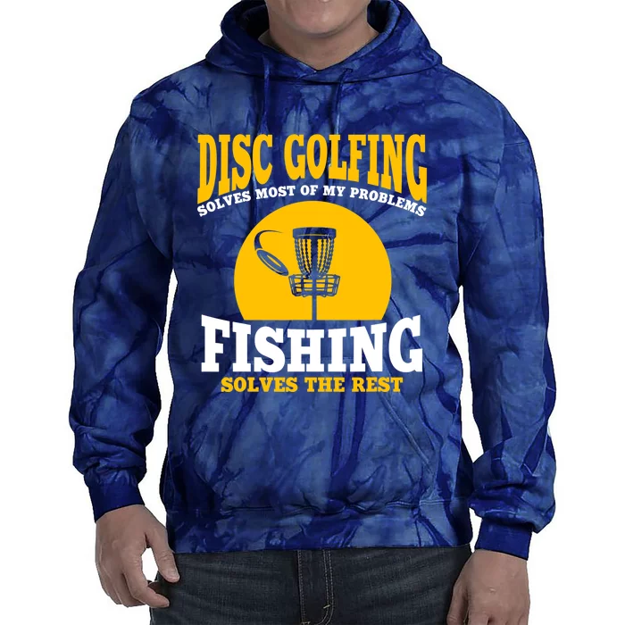 Great Disc Golf And Fishing Gift Tie Dye Hoodie