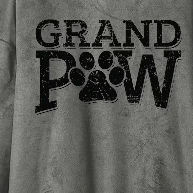 Grandpaw Dog Grandpa Grand Paw Gifts Men Dad Father Hooded Wearable Blanket