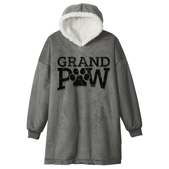 Grandpaw Dog Grandpa Grand Paw Gifts Men Dad Father Hooded Wearable Blanket