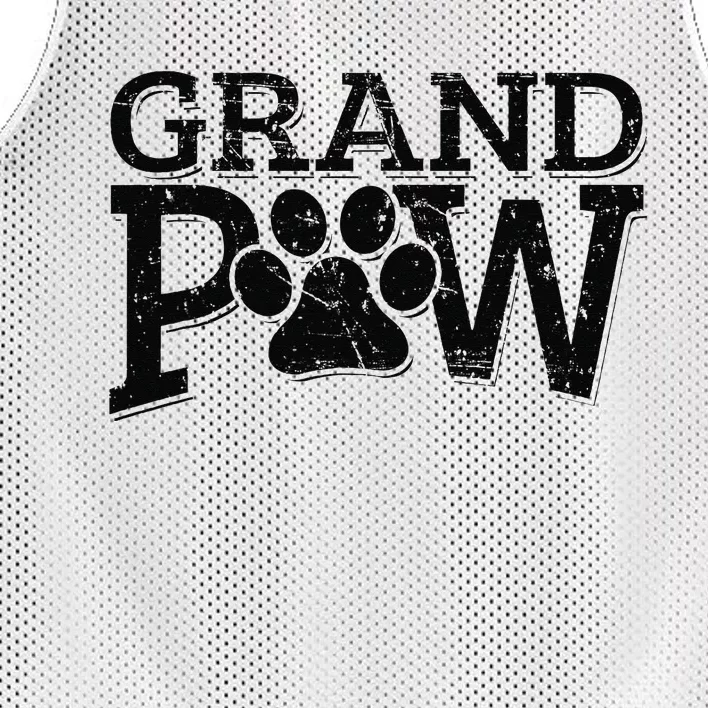 Grandpaw Dog Grandpa Grand Paw Gifts Men Dad Father Mesh Reversible Basketball Jersey Tank