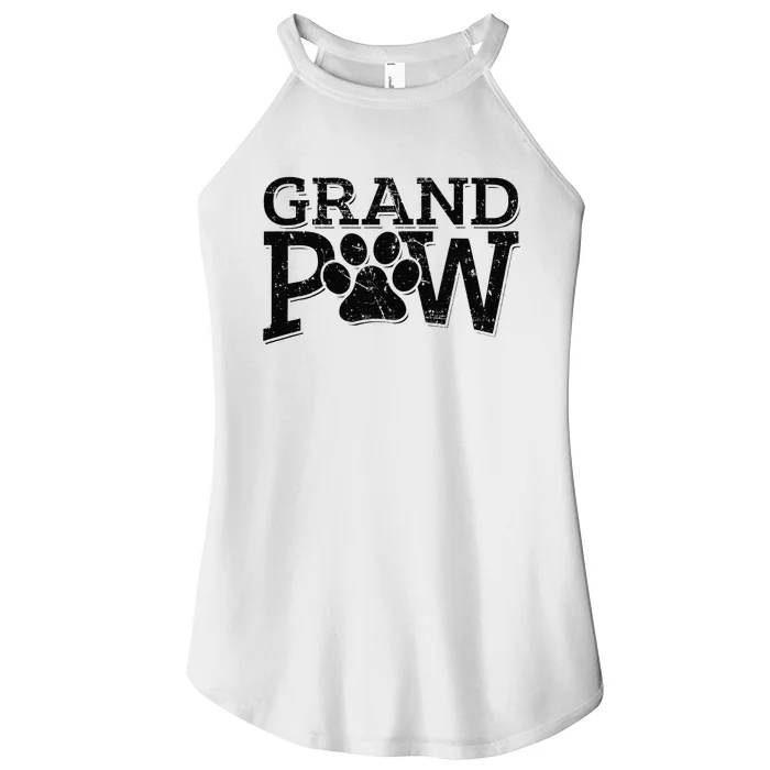 Grandpaw Dog Grandpa Grand Paw Gifts Men Dad Father Women’s Perfect Tri Rocker Tank