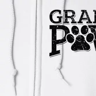 Grandpaw Dog Grandpa Grand Paw Gifts Men Dad Father Full Zip Hoodie