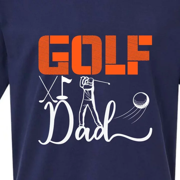 Golf Dad Golf Clubs Gift For Dad Sport Father's Day Sueded Cloud Jersey T-Shirt