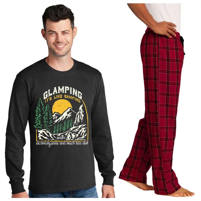 Glamping Definition Glamper Its Like Camping Spark Campers Long Sleeve Pajama Set