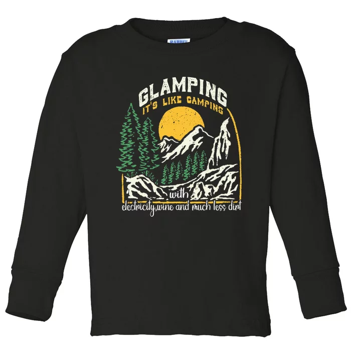 Glamping Definition Glamper Its Like Camping Spark Campers Toddler Long Sleeve Shirt