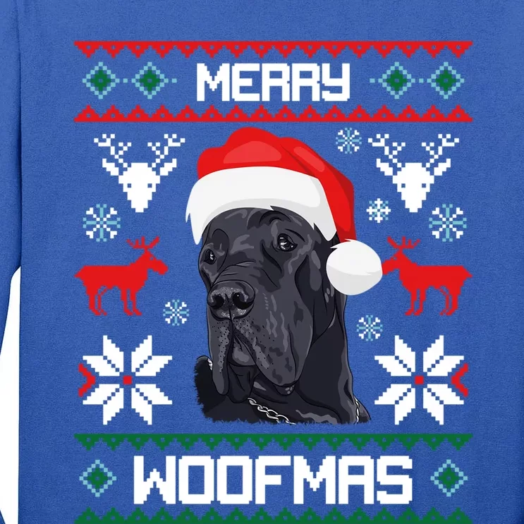 Great Dane Gift For Merry Christmas Woofmas Clothes Gift Tall Long Sleeve T-Shirt