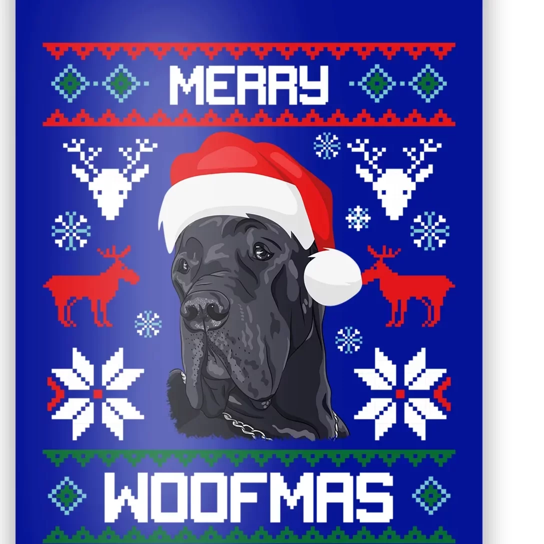 Great Dane Gift For Merry Christmas Woofmas Clothes Gift Poster