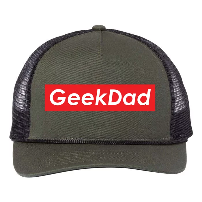 Geek Dad Gamer Nerd Cool Daddy Gift For Nerd Dad Gamers Gift Retro Rope Trucker Hat Cap