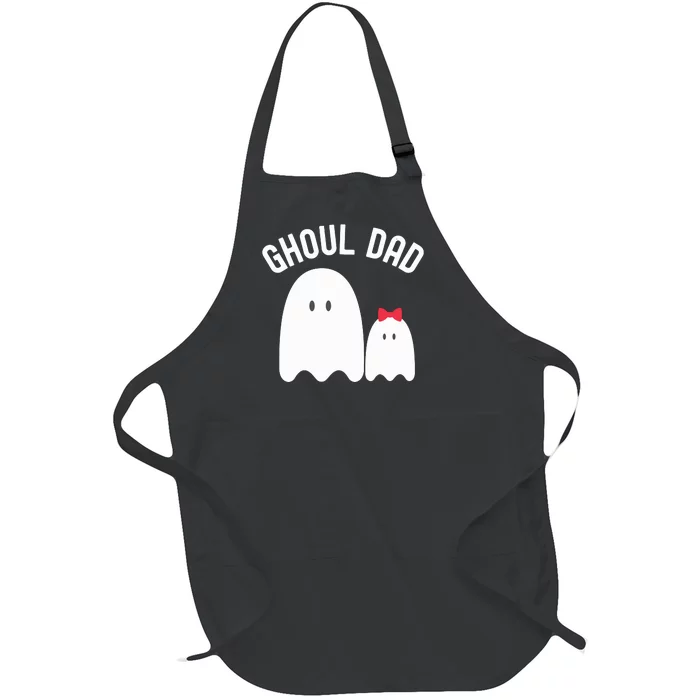 Ghoul Dad Halloween Father Daddy Ghost Trick Or Treating Full-Length Apron With Pocket