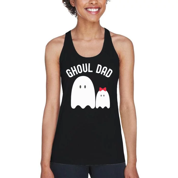 Ghoul Dad Halloween Father Daddy Ghost Trick Or Treating Women's Racerback Tank