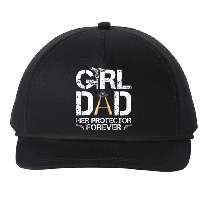 Girl Dad Her Protector Forever Funny Father Snapback Five-Panel Rope Hat