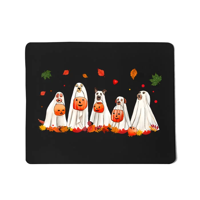 Ghost Dog Halloween Boo Ghost Lover Dog Owner Dog Mom Dad Mousepad