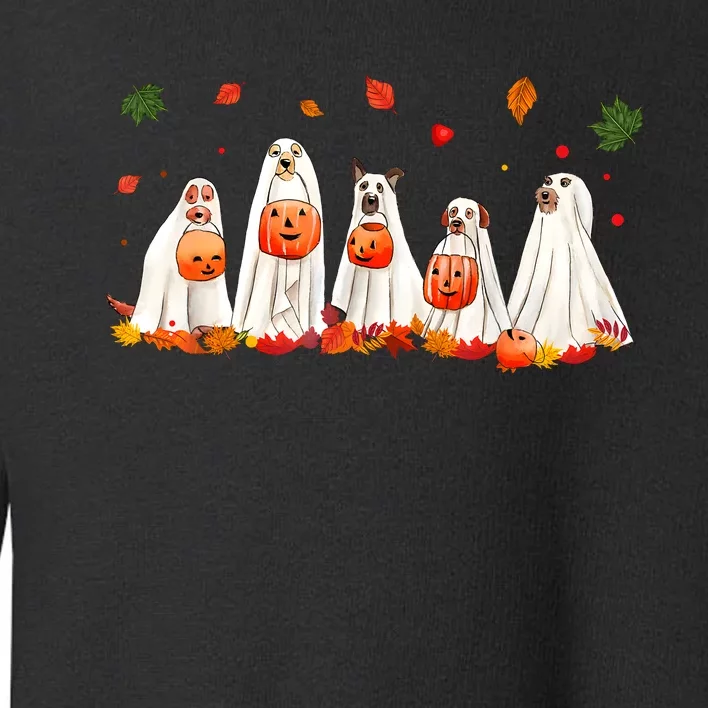 Ghost Dog Halloween Boo Ghost Lover Dog Owner Dog Mom Dad Toddler Sweatshirt