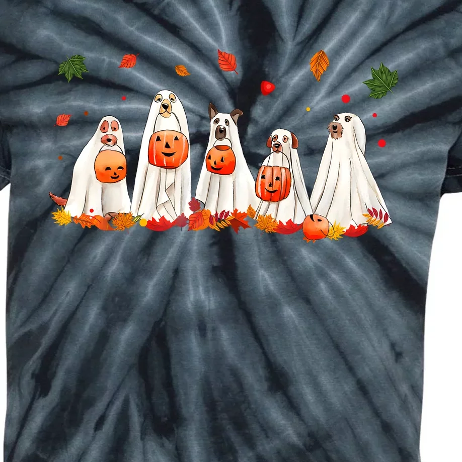 Ghost Dog Halloween Boo Ghost Lover Dog Owner Dog Mom Dad Kids Tie-Dye T-Shirt