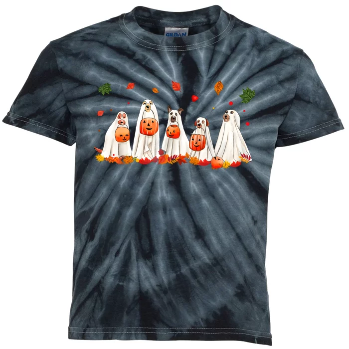 Ghost Dog Halloween Boo Ghost Lover Dog Owner Dog Mom Dad Kids Tie-Dye T-Shirt