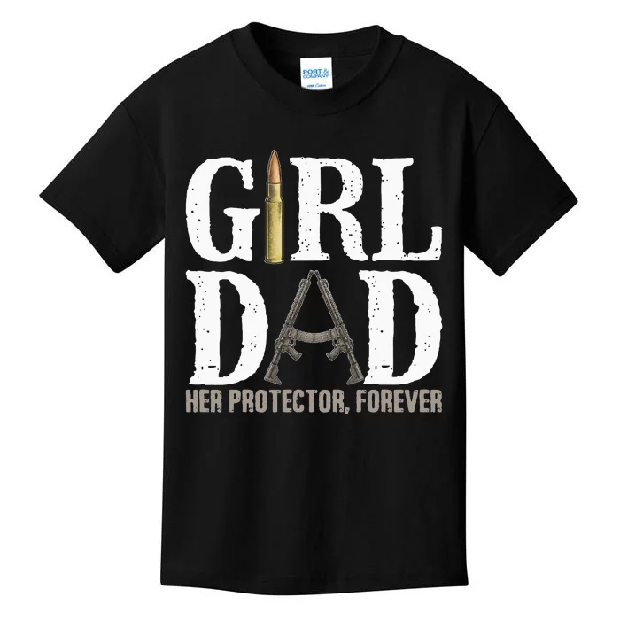 Girl Dad Her Protector Forever Funny Father Of Kids T-Shirt