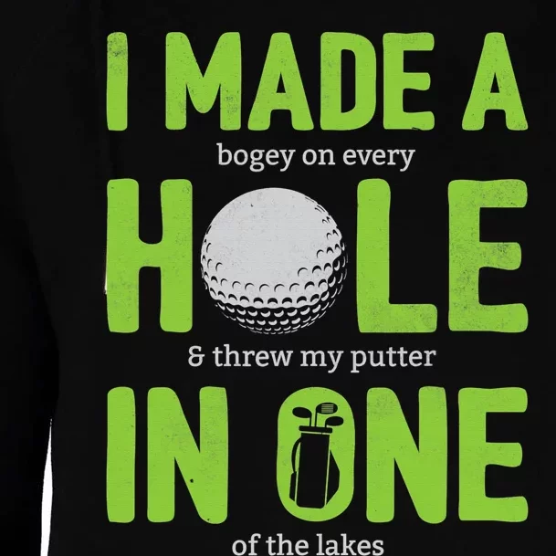 Golf Dad Hole In One Golf Gag Funny Golf Player Womens Funnel Neck Pullover Hood