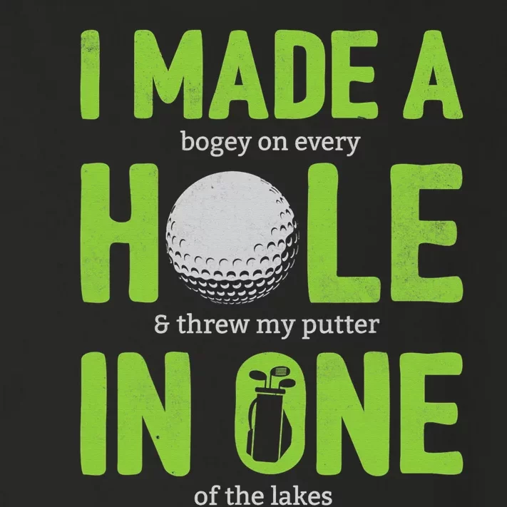 Golf Dad Hole In One Golf Gag Funny Golf Player Toddler Long Sleeve Shirt