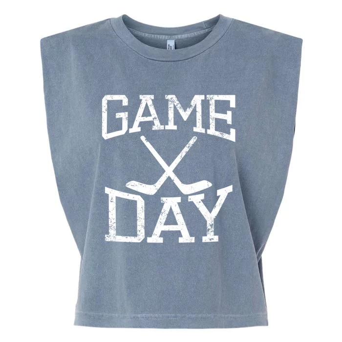 Game Day Hockey Season Gift Garment-Dyed Women's Muscle Tee