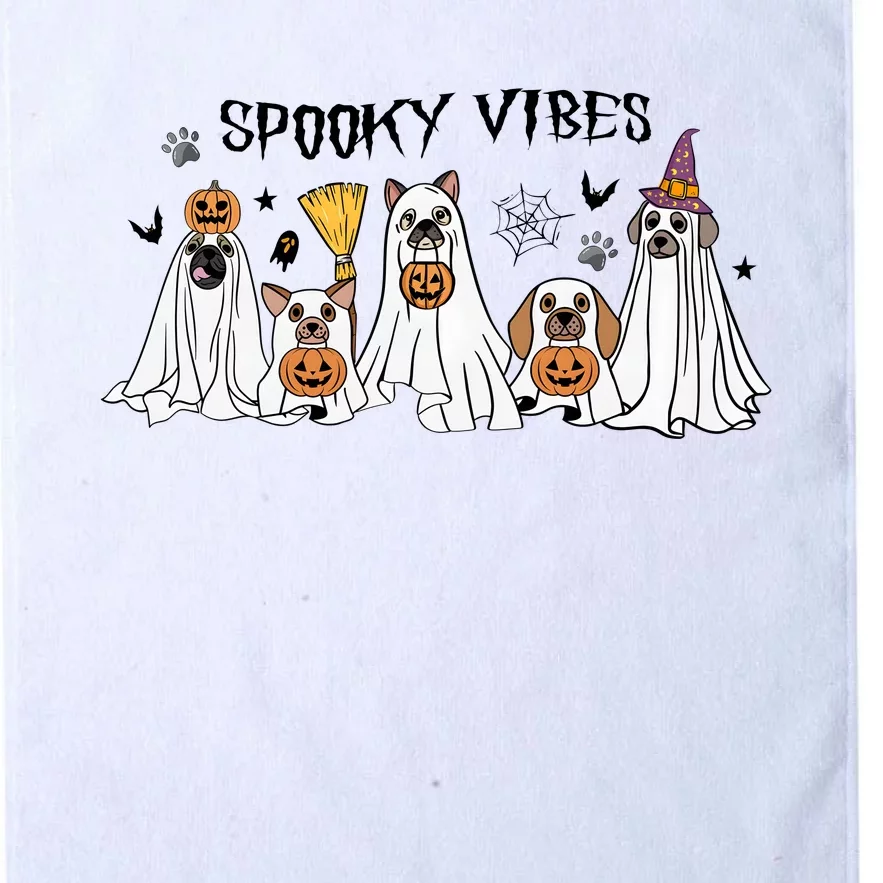 Ghost Dog Halloween Spooky Vibes Platinum Collection Golf Towel