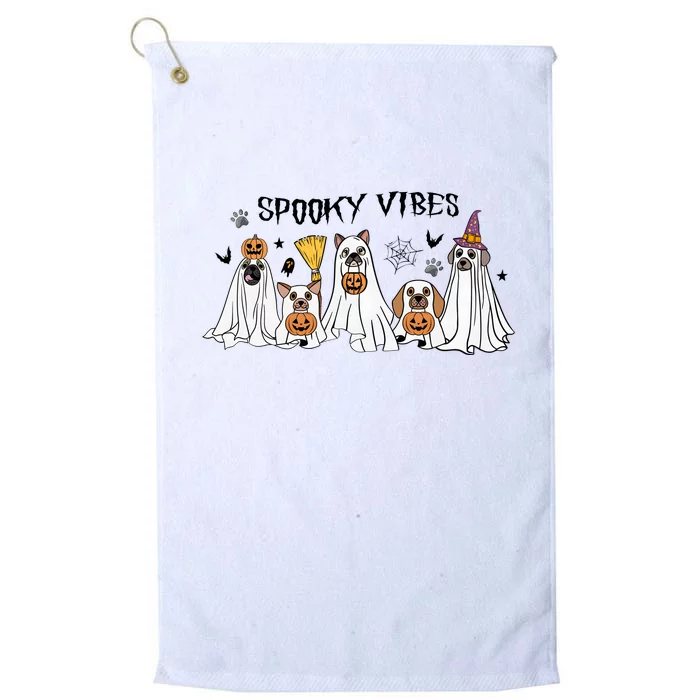 Ghost Dog Halloween Spooky Vibes Platinum Collection Golf Towel