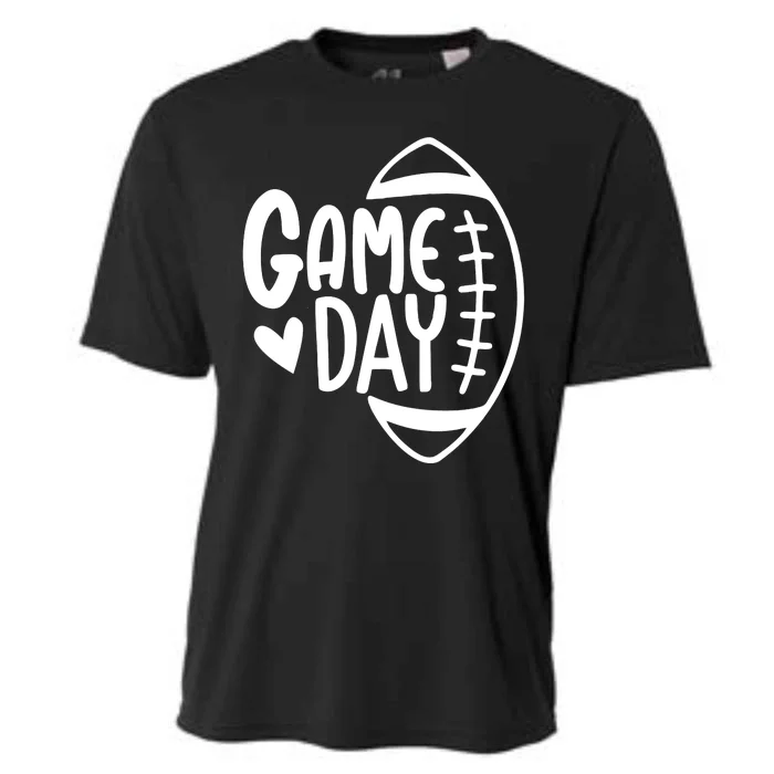 Game Day Heart Football Lover Cooling Performance Crew T-Shirt