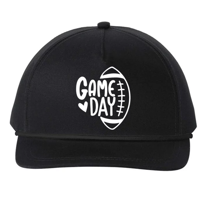 Game Day Heart Football Lover Snapback Five-Panel Rope Hat