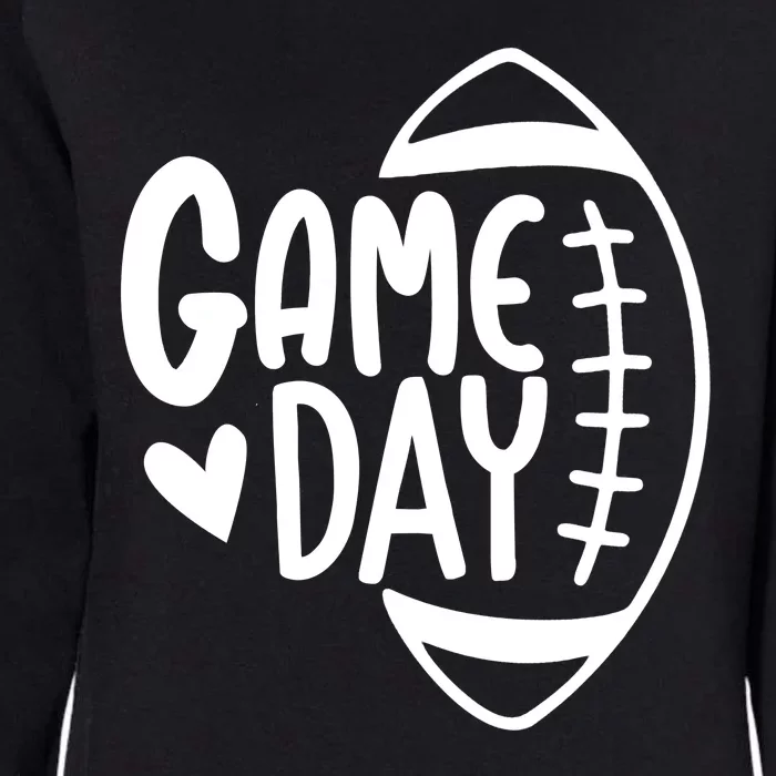 Game Day Heart Football Lover Womens California Wash Sweatshirt