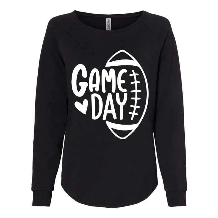 Game Day Heart Football Lover Womens California Wash Sweatshirt